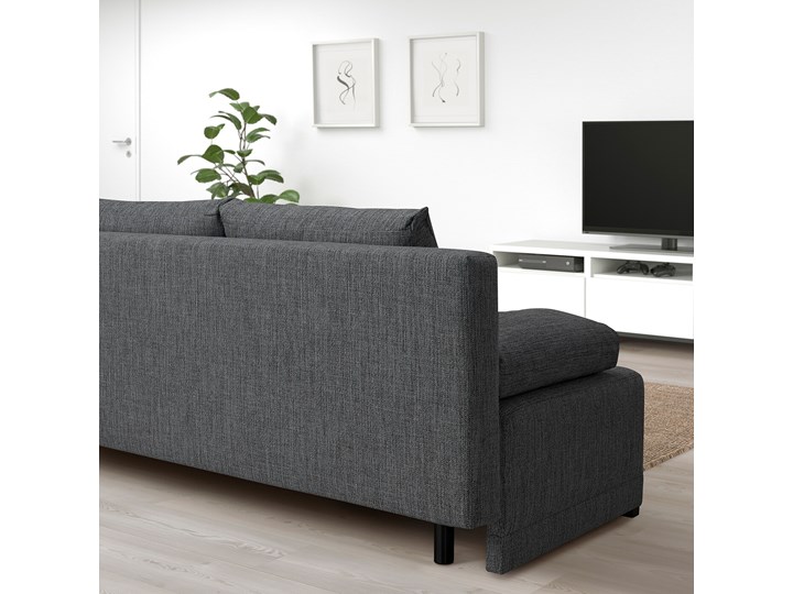 IKEA ARVIKEN Rozkładana sofa 3-osobowa, szary Typ Gładkie Boki Bez boków