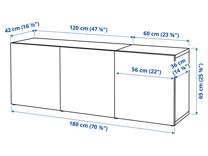 IKEA BESTÅ Kombinacja z drzwiami, Czarnybrąz/Glassvik czarne/przyciemniane szkło, 180x42x65 cm Płyta MDF Płyta laminowana Płyta meblowa Kategoria Szafki i regały