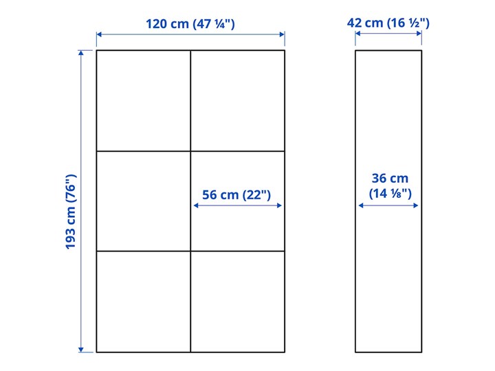IKEA BESTÅ Kombinacja z drzwiami, Dąb bejcowany na biało/Selsviken połysk/biel, 120x42x193 cm Drewno Płyta meblowa Płyta MDF Płyta laminowana Kategoria Szafki i regały