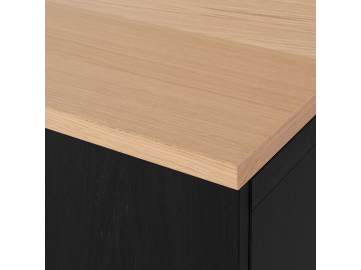 IKEA BESTÅ Kombinacja z szufladami, Czarnybrąz/Lappviken/Stubbarp czarnybrąz, 180x42x76 cm Drewno Szerokość 180 cm Płyta MDF Głębokość 42 cm Kategoria Komody