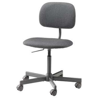 IKEA BLECKBERGET Krzesło obrotowe, Idekulla ciemnoszary, Przetestowano dla: 110 kg