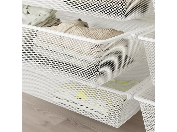 IKEA BOAXEL Kosz druciany, biały, 60x40x15 cm Kosze Kategoria Pudełka do przechowywania