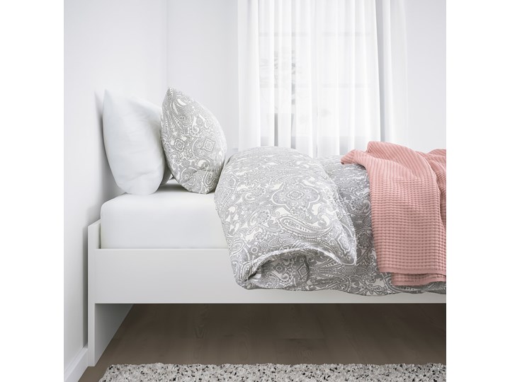 IKEA BRIMNES Rama łóżka, biały, 180x200 cm Łóżko drewniane Tkanina Kategoria Łóżka do sypialni