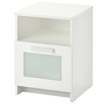 IKEA BRIMNES Stolik nocny, biały, 39x41 cm