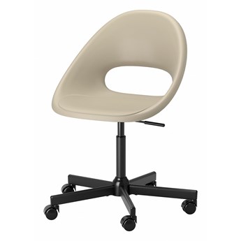 IKEA ELDBERGET / MALSKÄR Krzesło obrotowe, Beżowy/czarny, Przetestowano dla: 110 kg