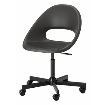IKEA ELDBERGET / MALSKÄR Krzesło obrotowe, Ciemnoszary/czarny, Przetestowano dla: 110 kg