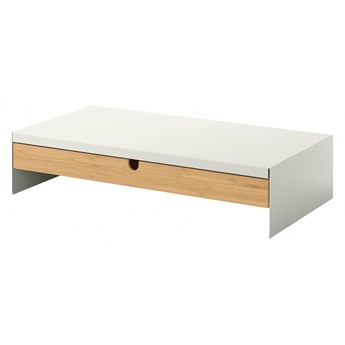 IKEA ELLOVEN Podstawka pod monitor z szufladą, Biały, Szerokość: 47 cm