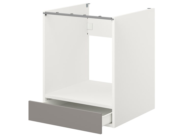 IKEA ENHET Sz stj piek z szu, biały/szary rama, 60x62x75 cm