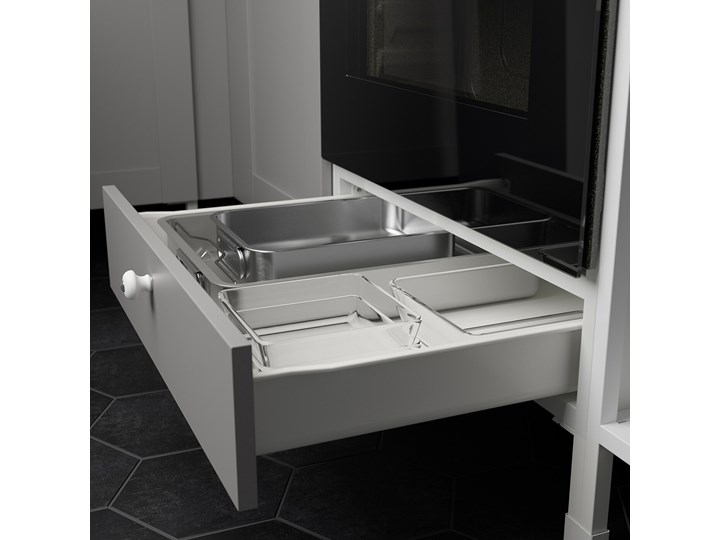 IKEA ENHET Sz stj piek z szu, biały/szary rama, 60x62x75 cm Szafka dolna Płyta MDF Do zabudowy Kategoria Szafki kuchenne