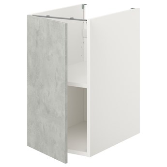 IKEA ENHET Sza st z pół/drzw, biały/imitacja betonu, 40x62x75 cm