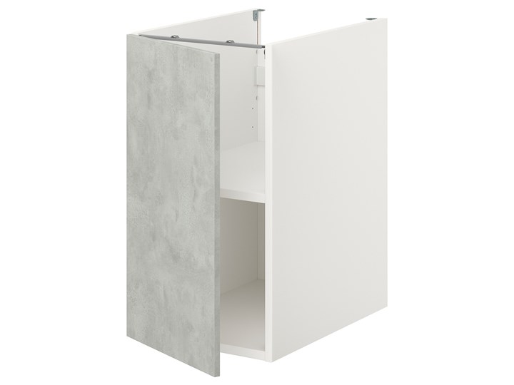 IKEA ENHET Sza st z pół/drzw, biały/imitacja betonu, 40x62x75 cm