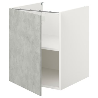 IKEA ENHET Sza st z pół/drzw, biały/imitacja betonu, 60x62x75 cm