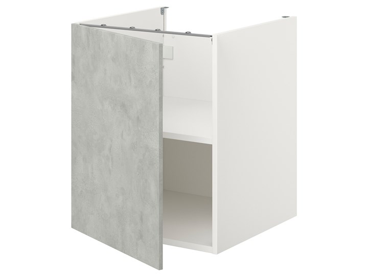 IKEA ENHET Sza st z pół/drzw, biały/imitacja betonu, 60x62x75 cm