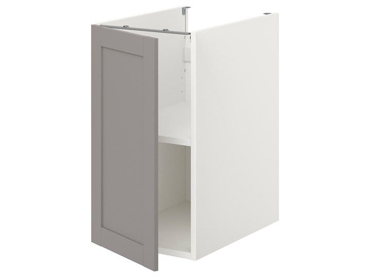 IKEA ENHET Sza st z pół/drzw, biały/szary rama, 40x62x75 cm Płyta MDF Szafka dolna Kategoria Szafki kuchenne