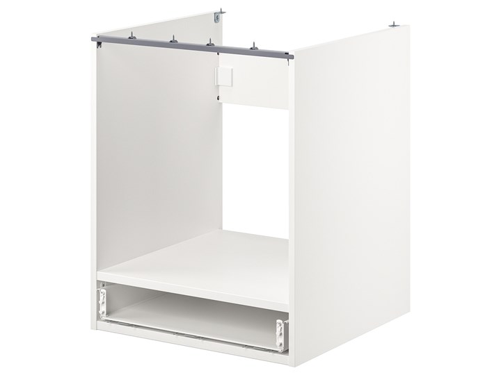 IKEA ENHET Szafka stojąca na piekarnik z szufl, biały, 60x60x75 cm Płyta MDF Do zabudowy Szafka dolna Kategoria Szafki kuchenne