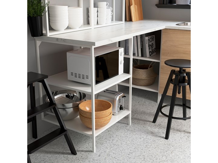 IKEA ENHET Szafka stojąca z półkami, biały, 60x60x75 cm Szafka dolna Kategoria Szafki kuchenne