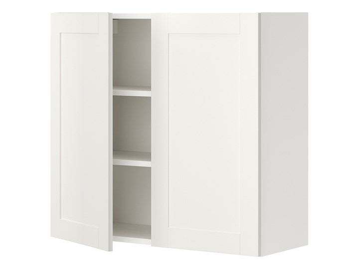 IKEA ENHET Szafka wisząca 2 półki/drzwiczki, biały/biały rama, 80x32x75 cm Płyta MDF Kategoria Szafki kuchenne