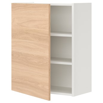 IKEA ENHET Szafka wisząca 2półki/drzwi, biały/imit. dębu, 60x32x75 cm