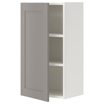 IKEA ENHET Szafka wisząca 2półki/drzwi, biały/szary rama, 40x32x75 cm