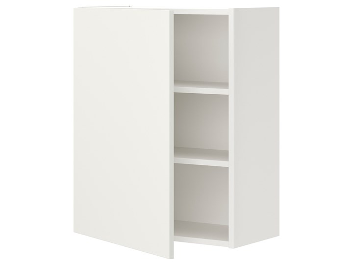 IKEA ENHET Szafka wisząca 2półki/drzwi, biały, 60x32x75 cm Płyta stolarska Płyta MDF Wiszące Rodzaj frontu Drzwiczki
