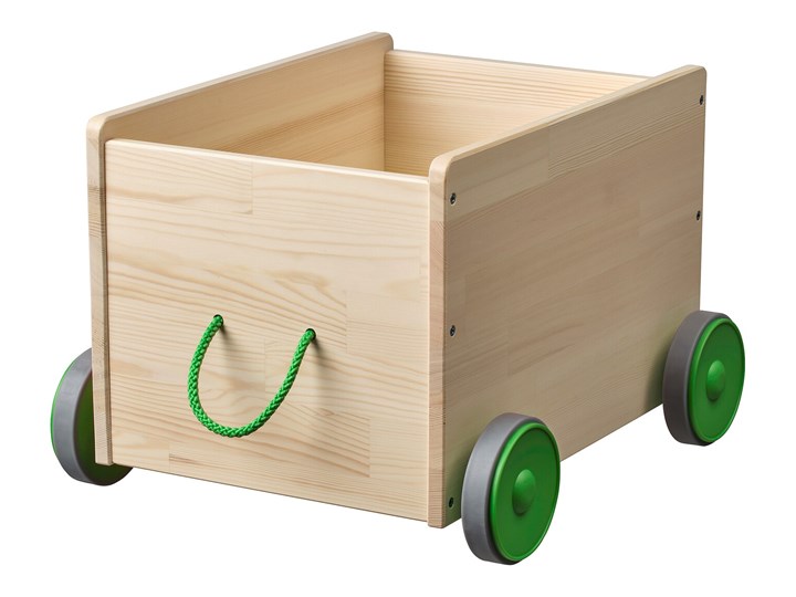 IKEA FLISAT Schowek na zabawki na kółkach, Długość: 44 cm Drewno Pojemniki i skrzynie na zabawki Kategoria Pudełka do przechowywania