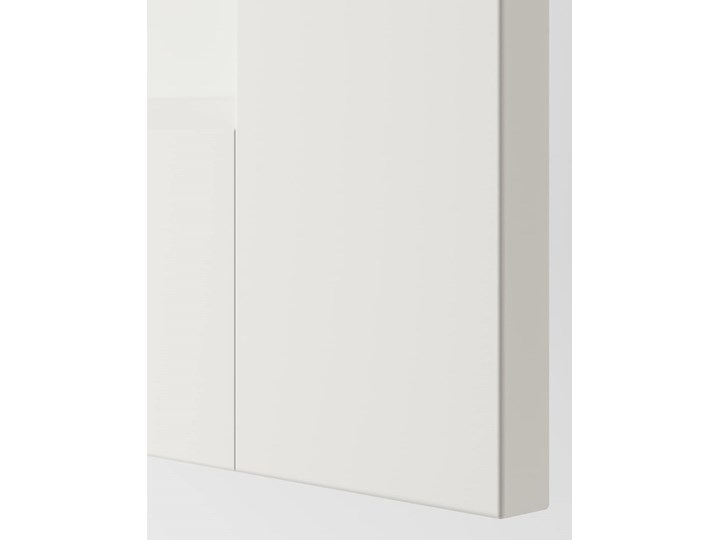 IKEA GRIMO Drzwi przesuwne, biały, 200x201 cm Rodzaj frontów Mat Stal Metal Lustro