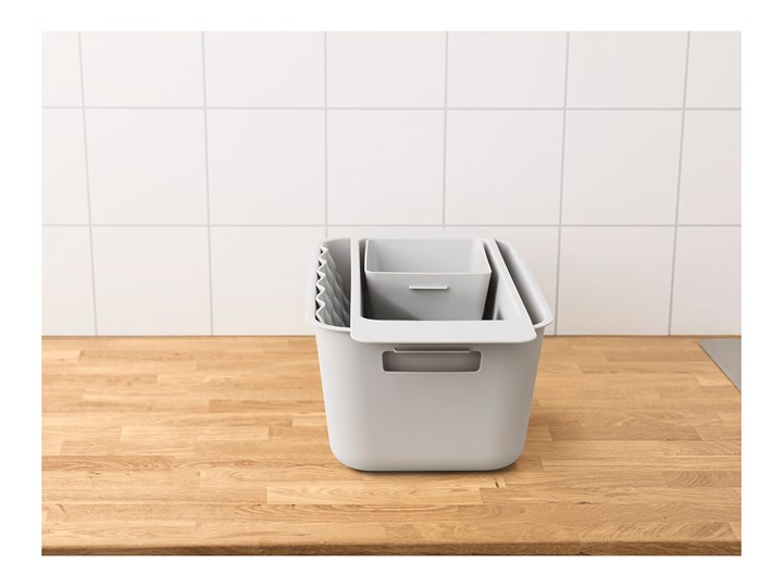 IKEA GRUNDVATTNET Durszlak, szary, Długość: 46 cm Kategoria Durszlaki i sita
