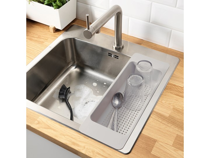 IKEA GRUNDVATTNET Durszlak, szary, Długość: 46 cm Kategoria Durszlaki i sita