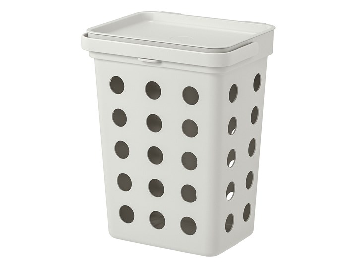 IKEA HÅLLBAR Kosz z pokrywą na odpady bio, jasnoszary, 10 l Tworzywo sztuczne Kategoria Kosze na śmieci
