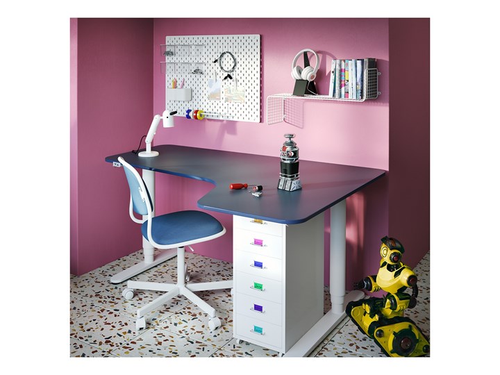 IKEA HELMER Komoda na kółkach, Biały, 28x69 cm Metal Stal Kategoria Szafki i regały