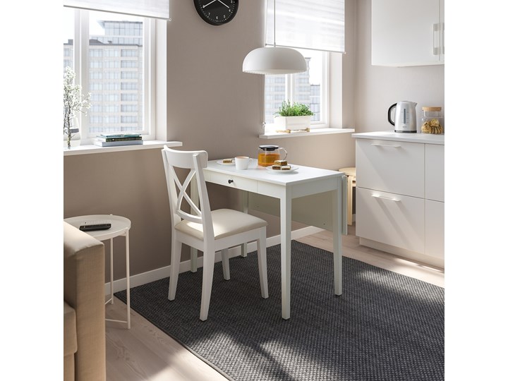 IKEA IDANÄS / INGOLF Stół i 1 krzesło, biały/Hallarp beżowy Kategoria Stoły z krzesłami