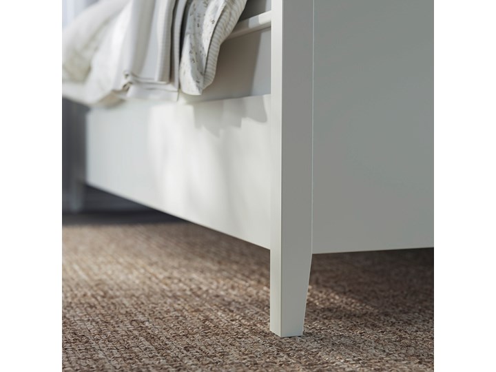 IKEA IDANÄS Rama łóżka z szufladami, Biały, 140x200 cm Kategoria Łóżka do sypialni Łóżko drewniane Pojemnik na pościel Z pojemnikiem