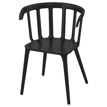 IKEA IKEA PS 2012 Krzesło z podłokietnikami, czarny, Przetestowano dla: 110 kg
