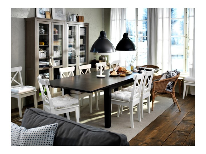 IKEA INGOLF Krzesło, Biały, Przetestowano dla: 110 kg Drewno Szerokość 43 cm Głębokość 52 cm Wysokość 91 cm Rodzaj(n) Krzesła