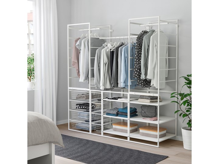 IKEA JONAXEL Kombinacja szafy, biały, 173x51x173 cm Stal Metal Styl Nowoczesny Typ Modułowa