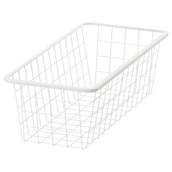 IKEA JONAXEL Kosz druciany, biały, 25x51x15 cm