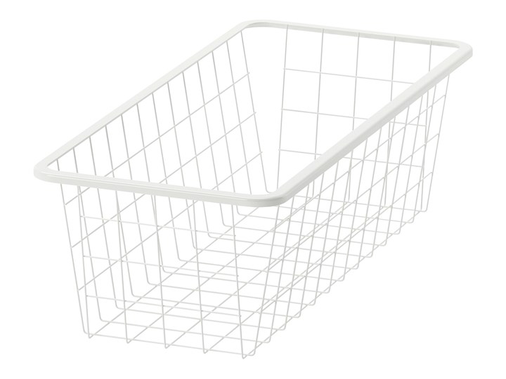 IKEA JONAXEL Kosz druciany, biały, 25x51x15 cm Kosze Kategoria Pudełka do przechowywania