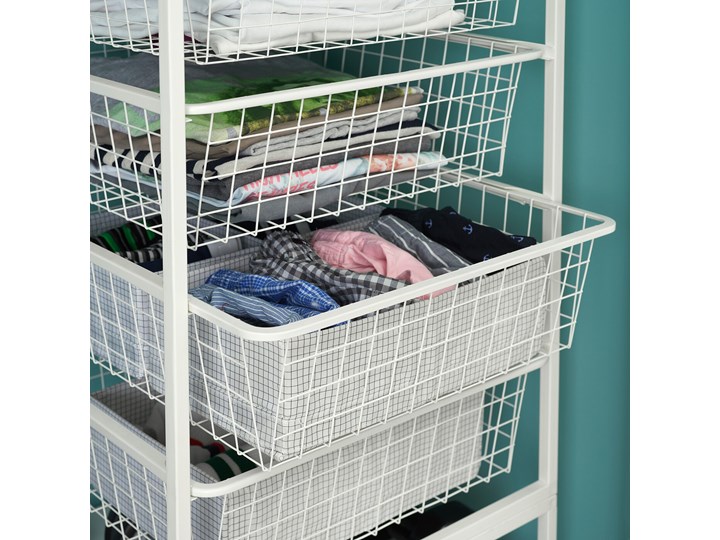 IKEA JONAXEL Kosz druciany, biały, 50x51x15 cm Kosze Kategoria Pudełka do przechowywania