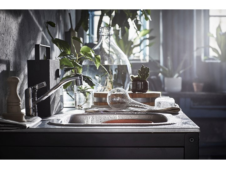 IKEA KALLSJÖN Bateria sztorcowa, chrom, Długość: 18 cm Bateria stojąca Kolor Srebrny