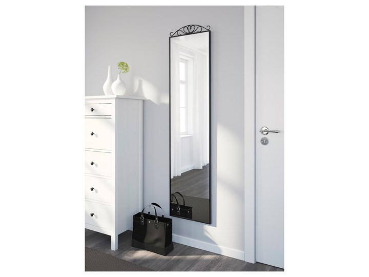 IKEA KARMSUND Lustro stojące, czarny, 40x167 cm Prostokątne Kategoria Lustra