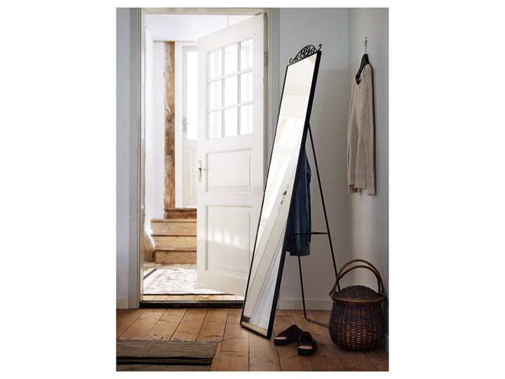 IKEA KARMSUND Lustro stojące, czarny, 40x167 cm Prostokątne Kategoria Lustra