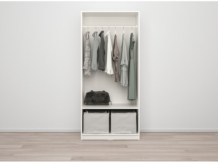 IKEA KLEPPSTAD Szafa/2 drzwi, biały, 79x176 cm Kategoria Szafy do garderoby