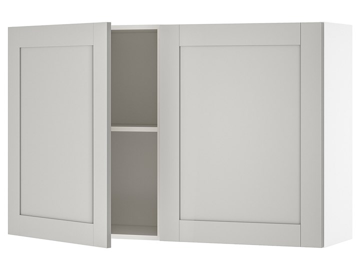 IKEA KNOXHULT Szafka ścienna z drzwiami, szary, 120x75 cm Płyta MDF Szafka wisząca Kategoria Szafki kuchenne