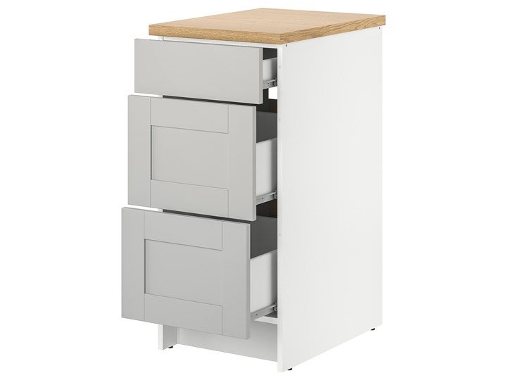 IKEA KNOXHULT Szafka z szufladami, szary, 40 cm Płyta MDF Kategoria Szafki kuchenne