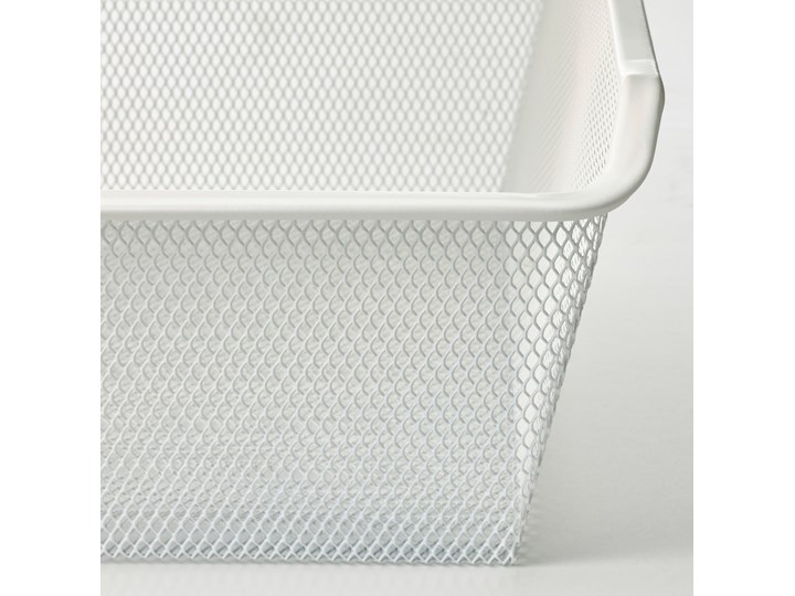 IKEA KOMPLEMENT Kosz siatkowy z wysuwaną prowadnicą, biały, 100x58 cm Kategoria Organizery do szaf Kolor Szary