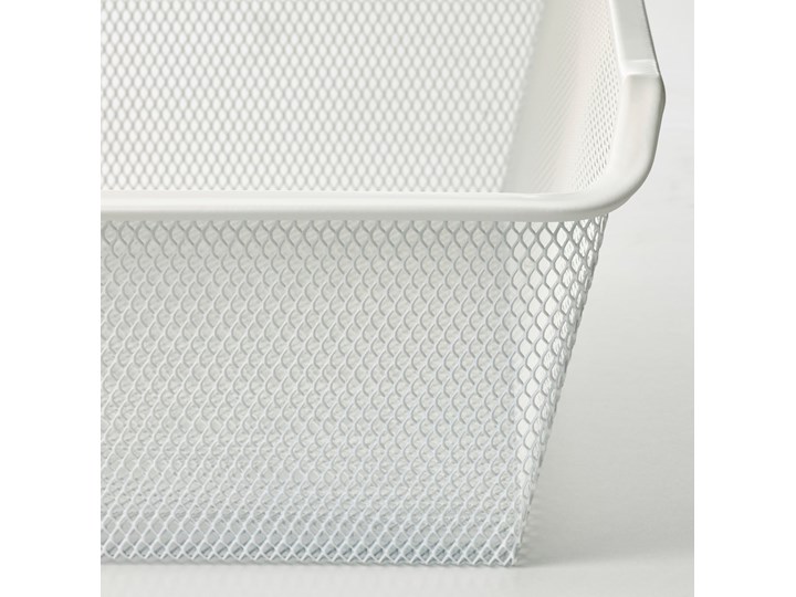 IKEA KOMPLEMENT Kosz siatkowy z wysuwaną prowadnicą, biały, 75x35 cm Kategoria Organizery do szaf Kolor Szary