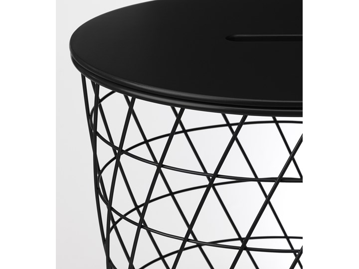 IKEA KVISTBRO Stolik z miejscem do przechowywania, Czarny, 44 cm Metal Płyta MDF Kategoria Stoliki i ławy
