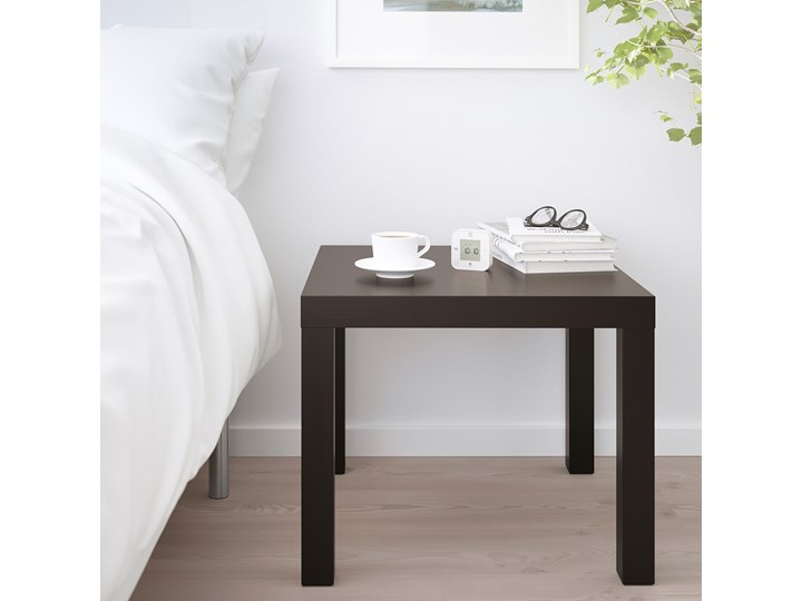 IKEA LACK Stolik, Czarnobrąz, 55x55 cm Płyta MDF Zestaw stolików Wysokość 45 cm Styl Nowoczesny Funkcje Bez dodatkowych funkcji