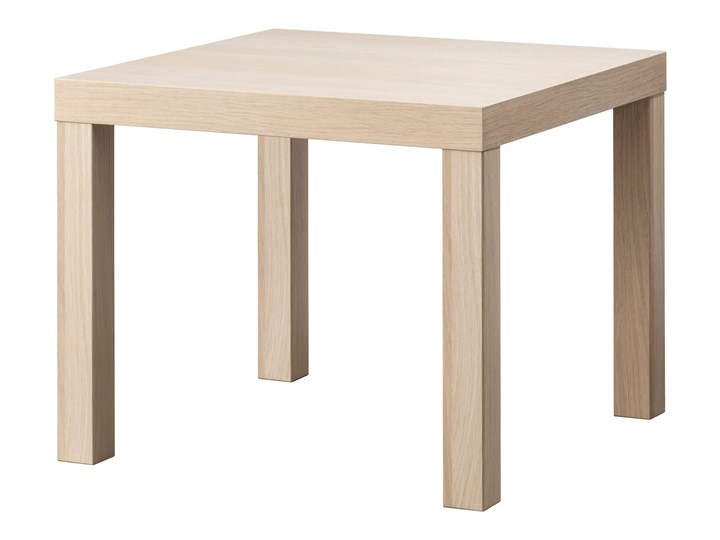 IKEA LACK Stolik, Dąb bejcowany na biało, 55x55 cm Zestaw stolików Wysokość 45 cm Płyta MDF Funkcje Bez dodatkowych funkcji