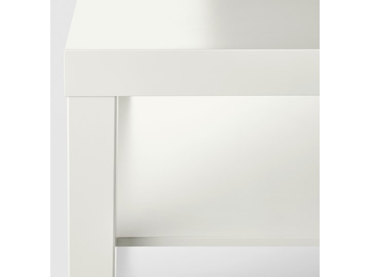 IKEA LACK Stolik kawowy, Biały, 90x55 cm Płyta MDF Długość 90 cm Funkcje Z półkami Wysokość 45 cm Styl Nowoczesny